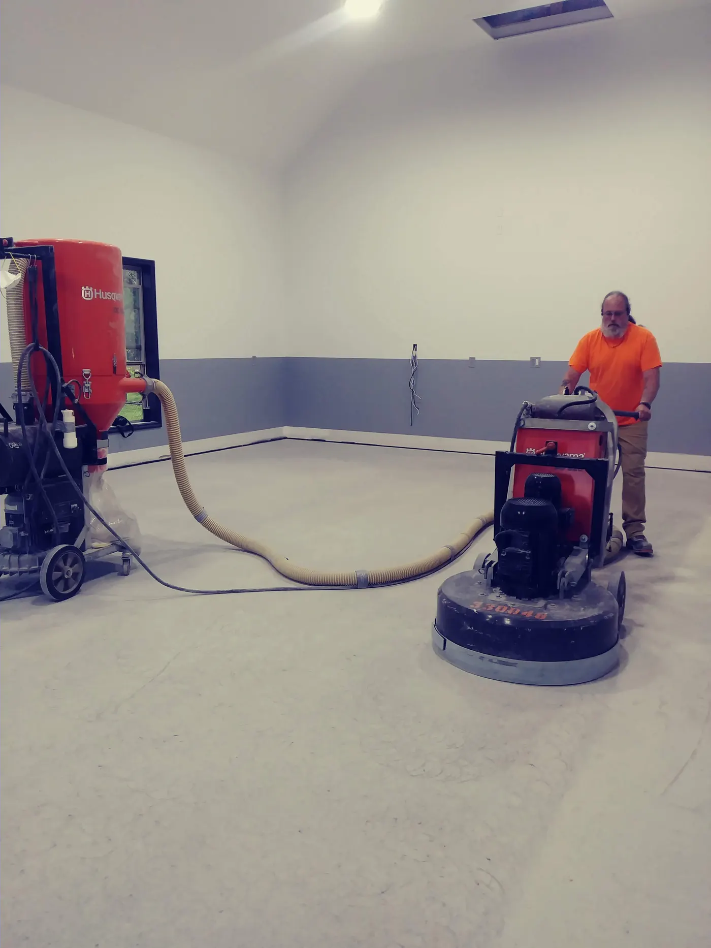 Grinding equipment on site