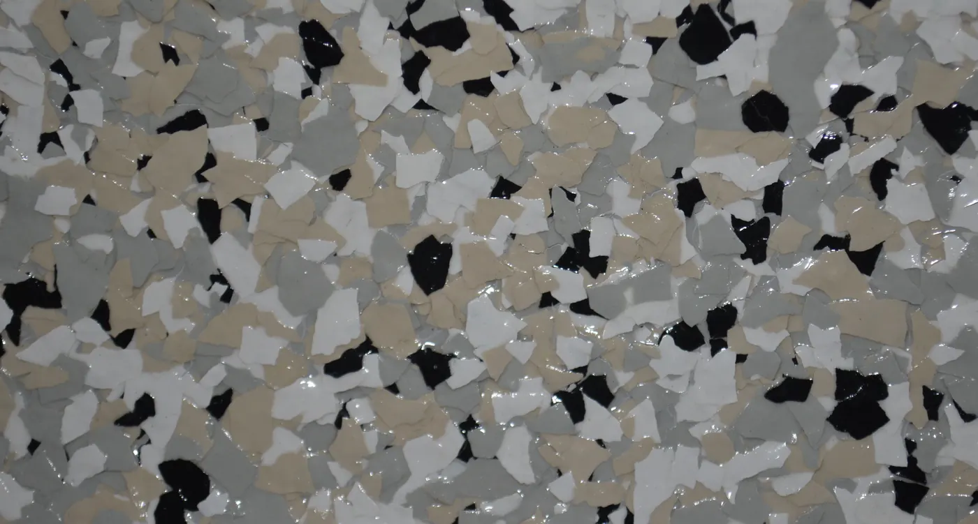 Grey metallic epoxy floor